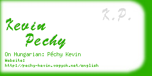 kevin pechy business card